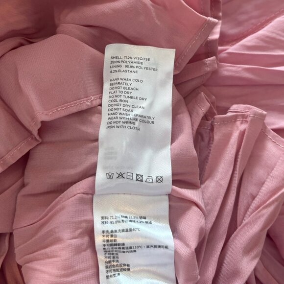 Tout a Coup Pink A-Line Tiered Midi Skirt - Size M - New with Tags - Picture 5 of 5